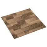 vidaXL Vloertapijt 20 pcs Bruin 50 x 50 cm PP