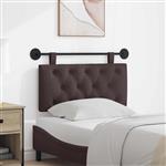 vidaXL Hangend hoofdbord Donkerbruin Stof