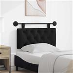 vidaXL Hangend hoofdbord Zwart Stof