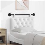 vidaXL Hangend hoofdbord Wit Stof