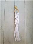 Nieuwe Sleutelhanger in Witte Macrame