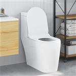 vidaXL Toiletzitting Verstelbaar Wit 50 x 36,5 x 5 cm Polypropyleen
