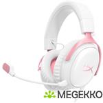 HyperX Cloud III Bedrade Gaming Headset in wit/roze