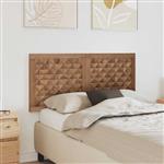 vidaXL Hoofdbord Wandgemonteerd Naturel 120 cm Massief Teakhout