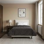 vidaXL Zomer Dekbed Antraciet 140 x 220 cm Microfiber en Teddy fleece