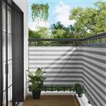 vidaXL Balkon Scherm Lichtgrijs en wit. 110 x 1000 cm Oxford Stof