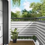 vidaXL Balkon Scherm Lichtgrijs en wit. 90 x 500 cm