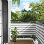 vidaXL Balkon Scherm Lichtgrijs en wit. 75 x 600 cm