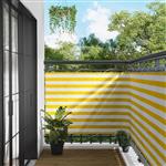 vidaXL Balkon Scherm Geel en Wit 110 x 600 cm Oxford Stof