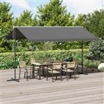 vidaXL Vrijstaande luifel Grijs 4 × 3 m Polyester