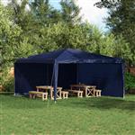 vidaXL Party Tent Zijwand 2 pcs Blauw 400 x 195 cm PE en staal