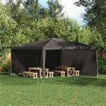 vidaXL Party Tent Zijwand 2 pcs Antracietkleurig 400 x 195 cm