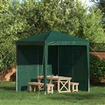 vidaXL Party Tent Zijwand 2 pcs Groen 200 x 195 cm PE en staal