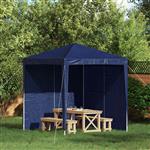 vidaXL Party Tent Zijwand 2 pcs Blauw 200 x 195 cm PE en staal