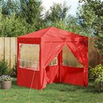 vidaXL Partytent Rood 200 x 200 x 240 cm PE en staal