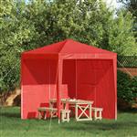 vidaXL Party Tent Zijwand 2 pcs Rood 200 x 195 cm PE en staal
