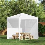 vidaXL Party Tent Zijwand 2 pcs Wit 200 x 195 cm PE en staal