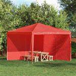 vidaXL Party Tent Zijwand 2 pcs Rood 300 x 195 cm PE en staal