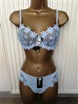 Elegante Zachtblauwe BH met Slip voor D Cups
