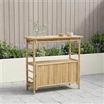 vidaXL Buiten Bartafel met opslag Naturel 110 x 50 x 105 cm Bamboe