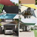 vidaXL Zonneschaduwzeil Geel en Wit 6 x 5 m 100% Polyester Oxford