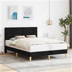 vidaXL Bedframe met hoofdeinde Zwart 120 x 190 cm Stof