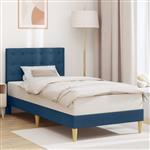 vidaXL Bedframe met hoofdeinde Blauw 90 x 200 cm Stof