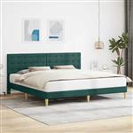 vidaXL Bedframe met hoofdeinde Donkergroen 180 x 200 cm Stof