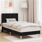 vidaXL Bedframe met hoofdeinde Zwart 100 x 200 cm Stof