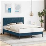 vidaXL Bedframe met hoofdeinde Blauw 120 x 200 cm Fluweel