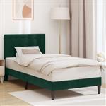 vidaXL Bedframe met hoofdeinde Donkergroen 90 x 200 cm Fluweel