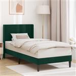 vidaXL Bedframe met hoofdeinde Donkergroen 100 x 200 cm Fluweel