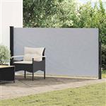vidaXL Uittrekbaar Zijscherm Grijs 500 x 160 cm Polyester