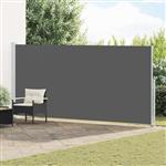 vidaXL Uittrekbaar Zijscherm Antracietkleurig 600 x 220 cm Polyester