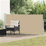 vidaXL Uittrekbaar Zijscherm Beige 600 x 117 cm Polyester