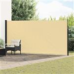 vidaXL Uittrekbaar Zijscherm Zand 600 x 180 cm Polyester
