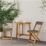 vidaXL Bistrostoelen voor buiten 2 pcs Donkergrijs 40 x 53 x 80 cm