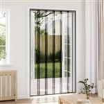 vidaXL Insect deurenscherm met gaaskleed Zwart polyester