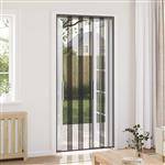vidaXL Insect deurenscherm met gaaskleed Zwart polyester