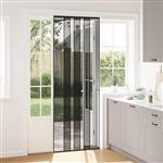 vidaXL Insect deurenscherm met gaaskleed Zwart polyester