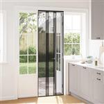 vidaXL Insect deurenscherm met gaaskleed Zwart polyester