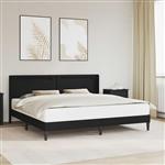 vidaXL Bedframe met LED-stripverlichting Zwart 200 x200 cm Kunstleer