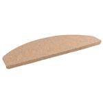 vidaXL Zelfklevende Trapmatten Halfrond 15 st Beige 80 x 28 x 3,5 cm