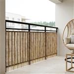 vidaXL Tuinhek Geë carboniseerd 500 x 80 cm Riet