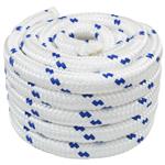 vidaXL Boottouw 25 m 3 Wit en Blauw PP