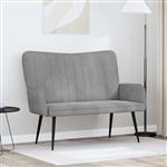 vidaXL 2-Zits Sofa Lichtgrijs 115 x 61 x 87 cm Fluweel (V)