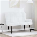vidaXL 2-Zits Sofa Wit 115 x 61 x 87 cm Stof
