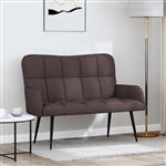 vidaXL 2-Zits Sofa Donkerbruin 115 x 61 x 87 cm Stof