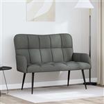 vidaXL 2-Zits Sofa Donkergrijs 115 x 61 x 87 cm Stof