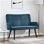 vidaXL 2-Zits Sofa Blauw 115 x 61 x 87 cm Fluweel (V)